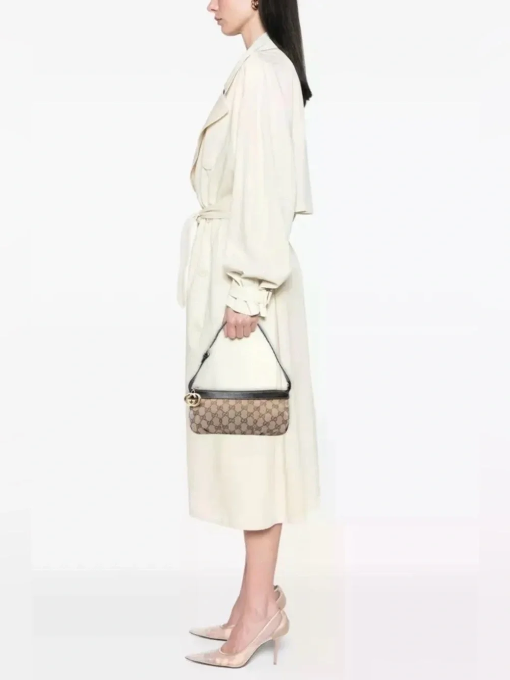 GUCCI Interlocking G Pochette GG Canvas Shoulder Bag - Picture 2 of 16